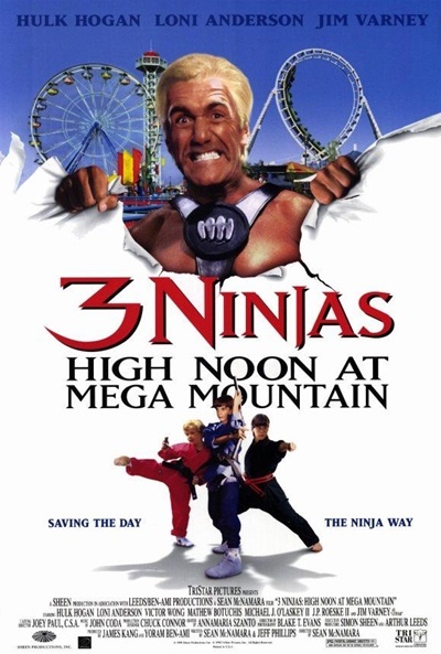 Póster de 3 ninjas en el parque de atracciones