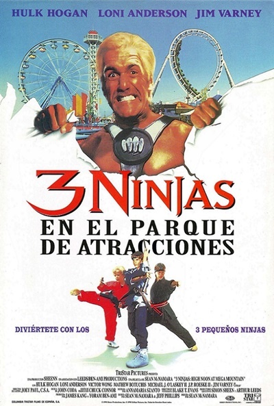 Póster de 3 ninjas en el parque de atracciones