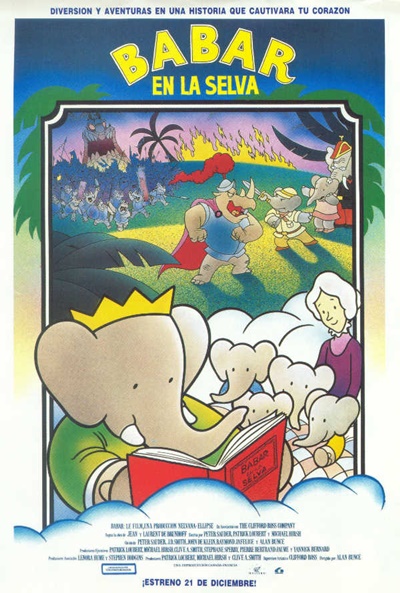 Póster de Babar en la selva