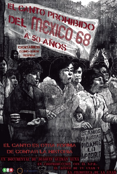 Póster de El canto prohibido del México 68, a 50 años