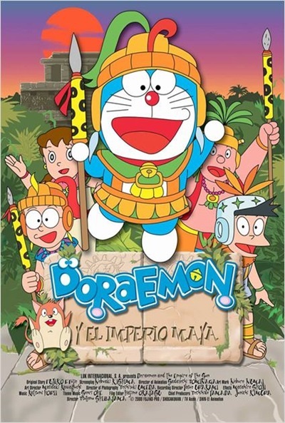 Póster de Doraemon y el imperio maya