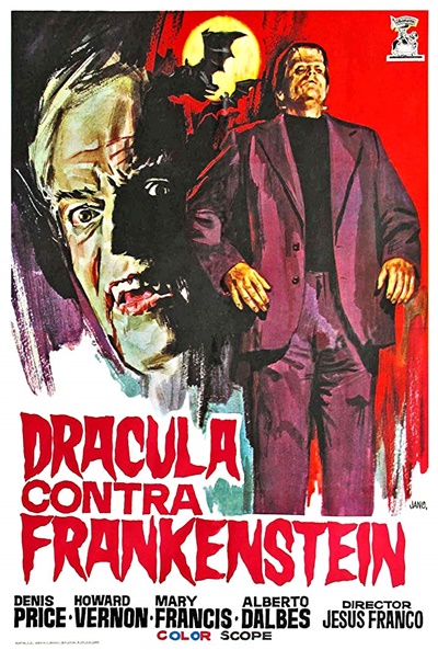 Póster de Drácula contra Frankenstein