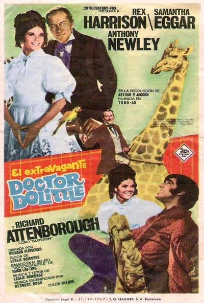 Póster de El extravagante Doctor Dolittle