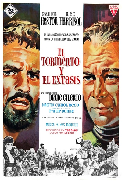 Póster de El tormento y el éxtasis