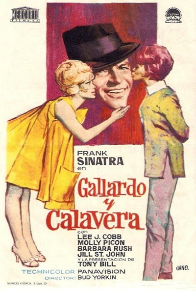 Póster de Gallardo y calavera