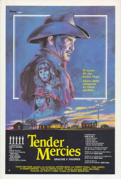 Póster de Tender Mercies (Gracias y favores)