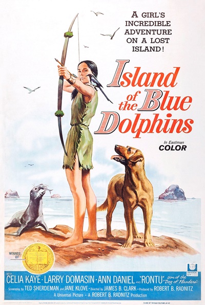 Póster de La isla de los delfines azules