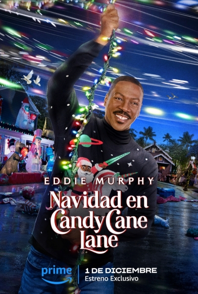 Póster de Navidad en Candy Cane Lane