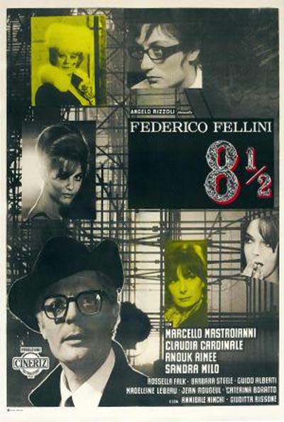 Póster de Fellini, ocho y medio