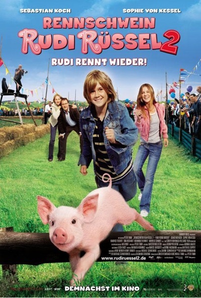 Póster de Rudy, el cerdito de carreras