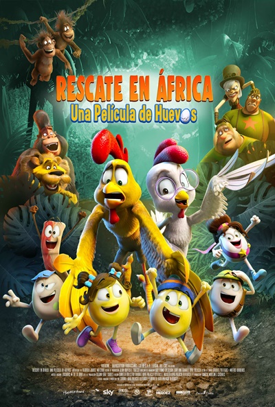 Póster de Rescate en África. Una película de huevos