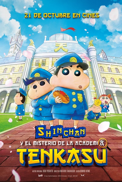 Póster de Shin Chan y el misterio de la Academia Tenkasu