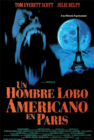 Póster de Un hombre lobo americano en París