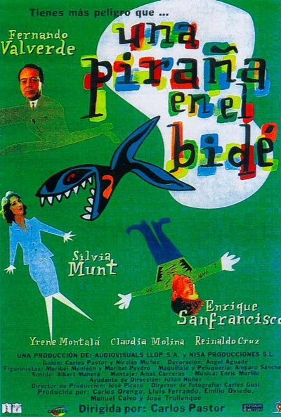 Póster de Una piraña en el bidé