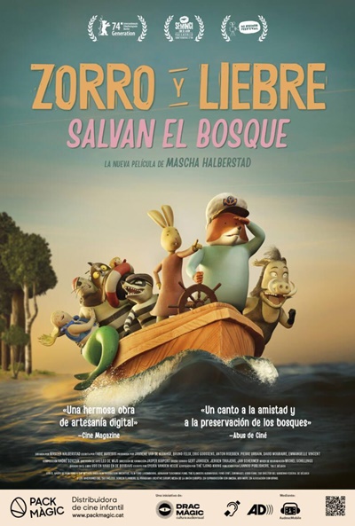 Póster de Zorro y Liebre salvan el bosque