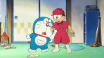 Foto de Doraemon y Nobita Holmes en el misterioso museo del futuro