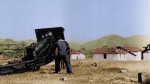 Foto de España en dos trincheras, la Guerra Civil en color